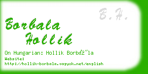 borbala hollik business card